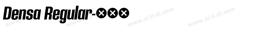 Densa Regular字体转换